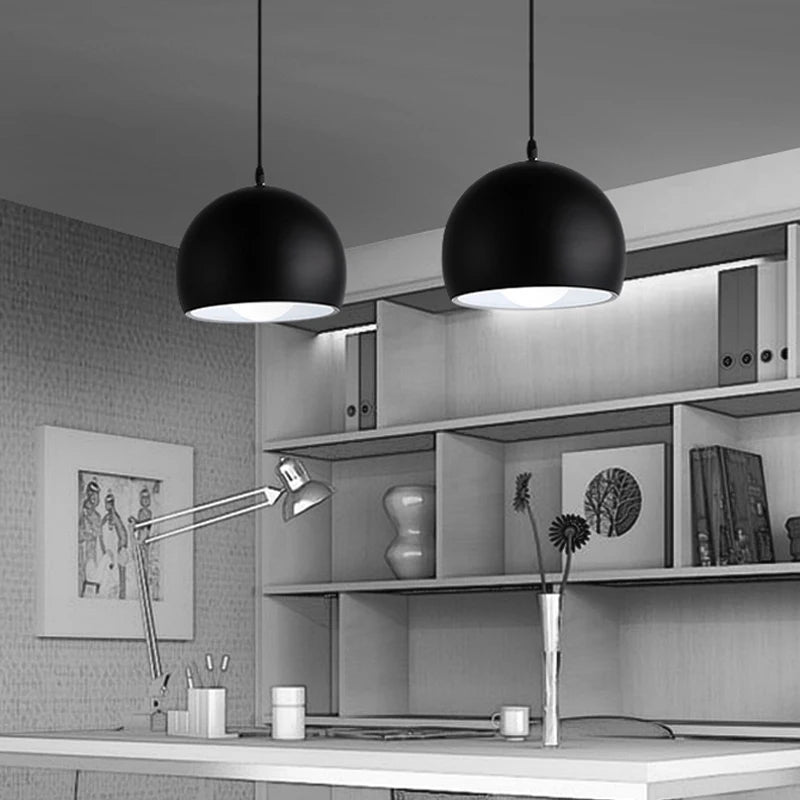 Moderne Simple boule E27 suspension lumières café Restaurant éclairage suspension luminaires décorer lampe Droplight