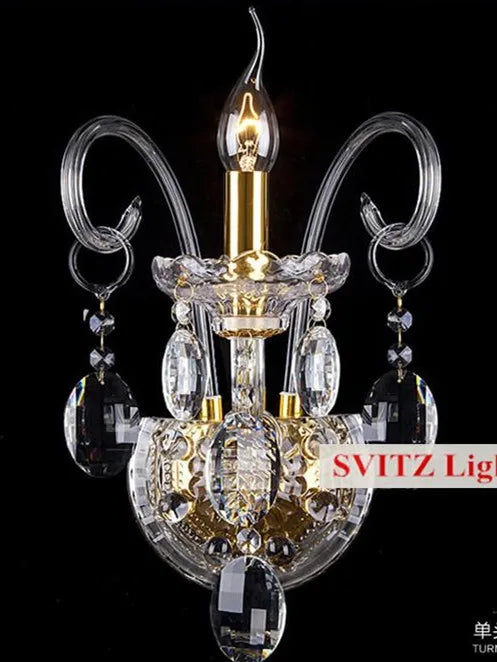 lustre en cristal moderne avec lumière design élégant