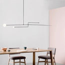 lustre à led géométrique en fer design moderne suspendu