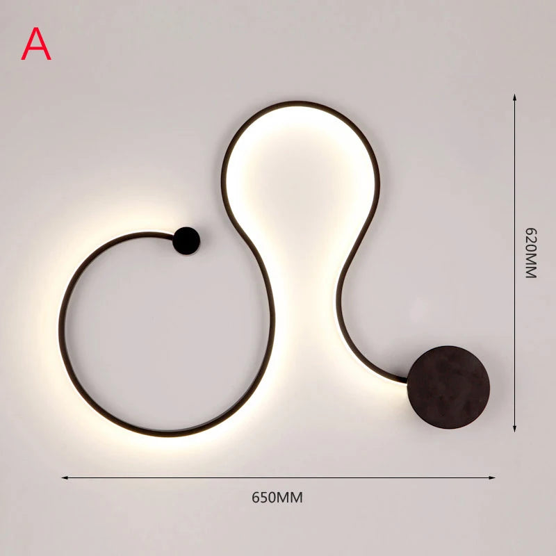 [YGFEEL] Applique murale LED Chambre moderne à côté de la lampe Étude Éclairage de lecture Applique murale Salon Décoration créative Appliques murales - vue 3 sur 14