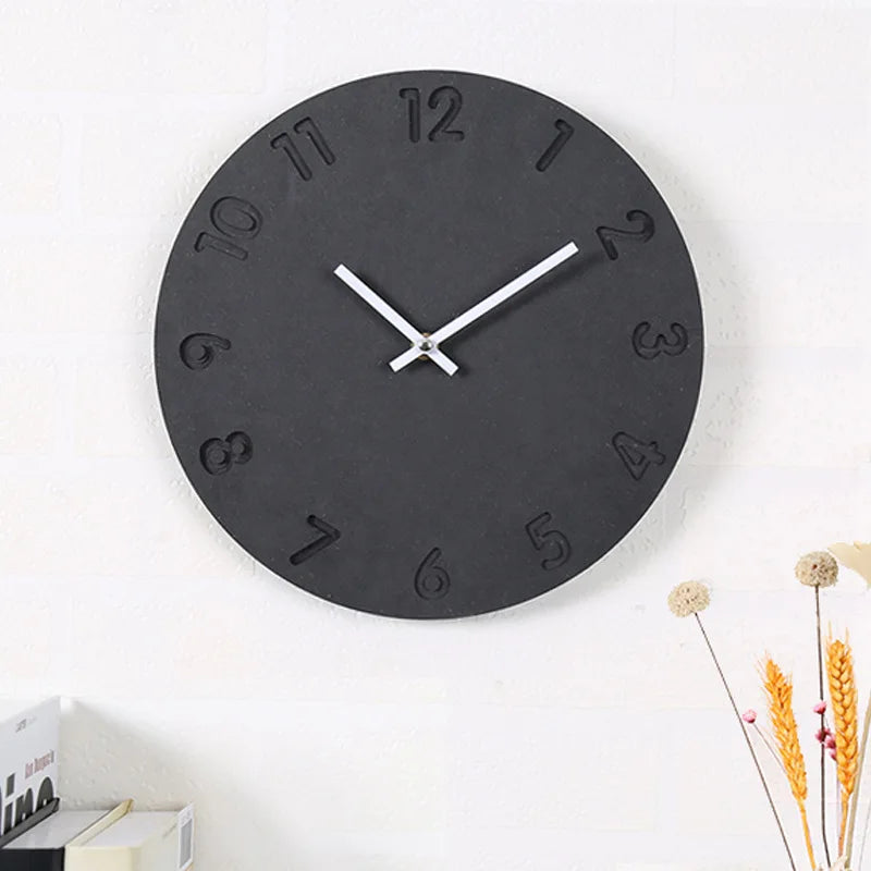 horloge murale numérique en bois design moderne décoration intérieure silencieuse - vue 2 sur 9