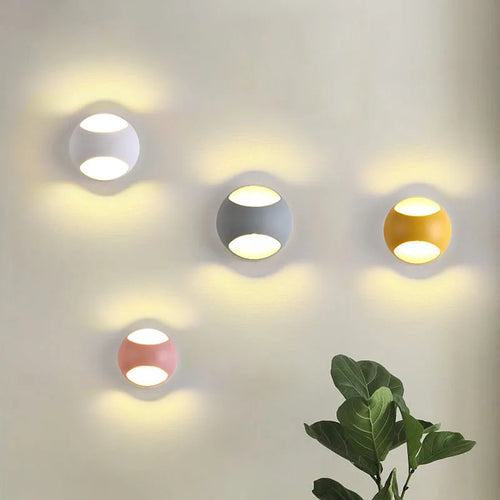 applique murale led modernes pour intérieur avec fond chromatique