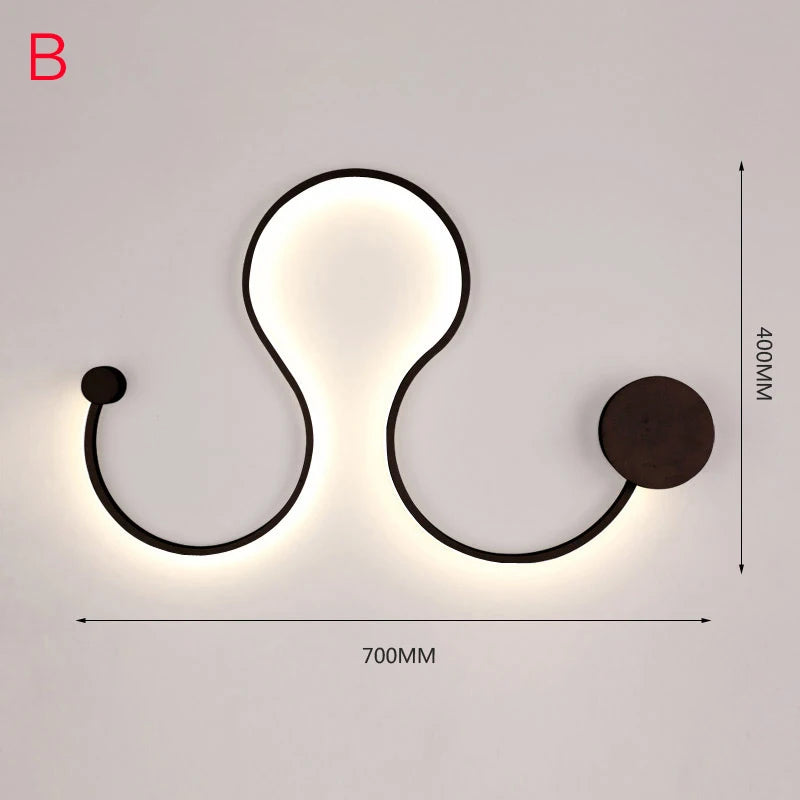 [YGFEEL] Applique murale LED Chambre moderne à côté de la lampe Étude Éclairage de lecture Applique murale Salon Décoration créative Appliques murales - vue 4 sur 14