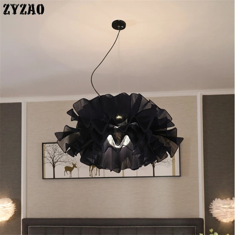 suspension en tissu moderne pour un éclairage romantique nordique - vue 7 sur 12