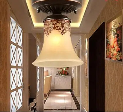 plafonnier Verre Vintage LED éclairage à la maison salon luminaires Luminaire lampara De Techo - vue 6 sur 6