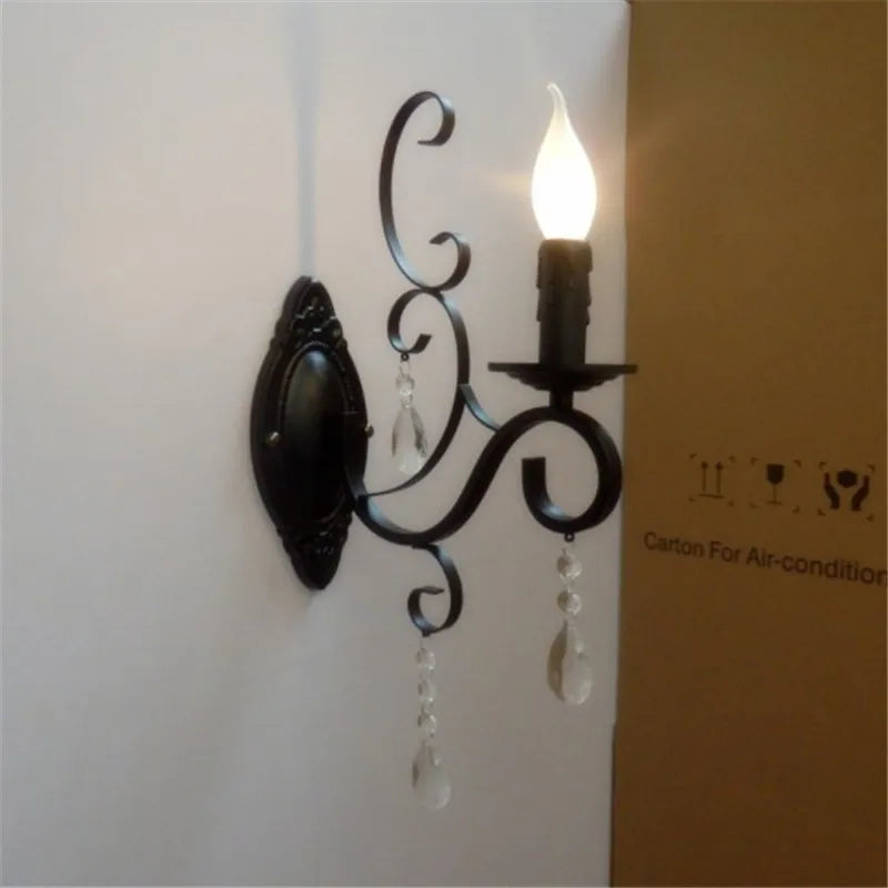applique murale rétro en fer pour décoration intérieure et extérieure