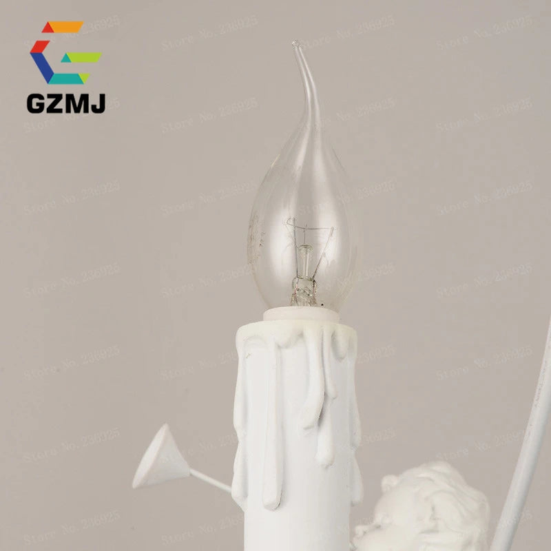 suspension rétro américaines résine bougie blanche décoration maison - vue 6 sur 8
