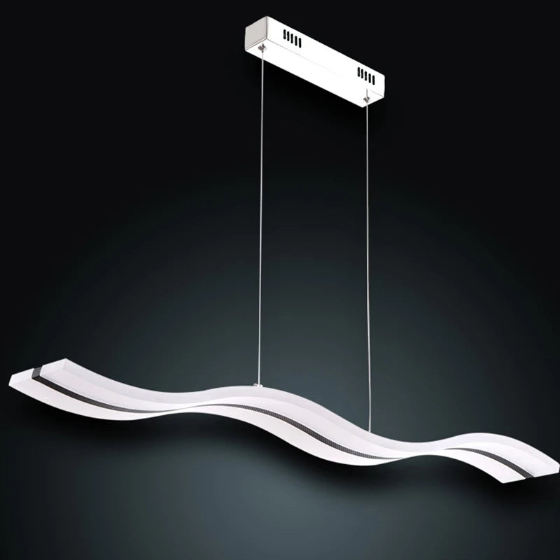 suspension moderne acrylique design vague gzmj led luminaire