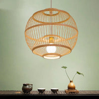 Personnalité Vintage suspension lumières bambou tresse Led Luminaria salon de thé hôtel maison d'hôtes maison Restaurant étude salon lampe à main