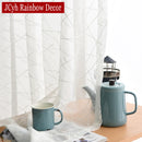 Voilage tulle brodé rayé style moderne salon chambre