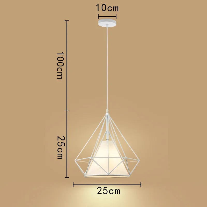 cage à oiseaux suspension lumières rétro minimaliste moderne