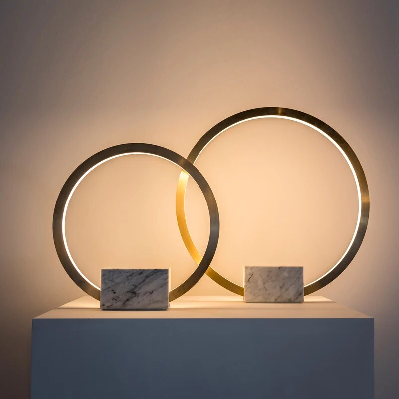 Lampe de table créative en marbre post-moderne - vue 5 sur 6