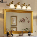 applique murale vintage led avec abat-jour en verre bronze