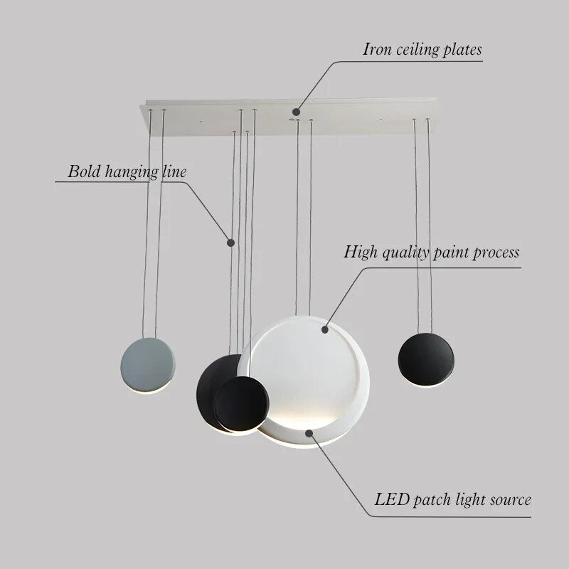 Suspension scandinave post-moderne minimaliste pour salon - vue 6 sur 18