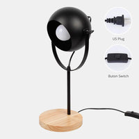 Lampe de table bois nordique et métal à intensité variable