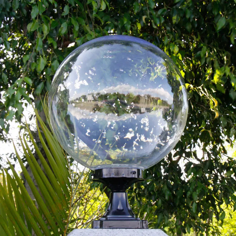 lampe pilier extérieure boule décorative pour éclairage jardin - vue 6 sur 9