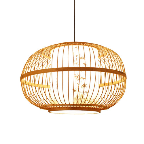 lanterne rustique japonaise osier bambou