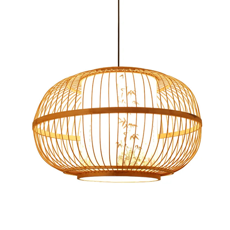 lanterne rustique japonaise osier bambou