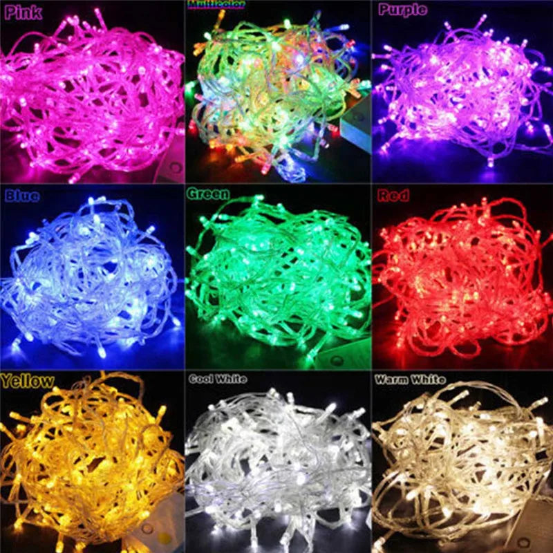 guirlande lumineuse led 100 ampoules étanches pour extérieur décorations festives - vue 2 sur 15