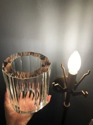 applique murale rétro en cuivre avec cristal classique - vue 5 sur 5