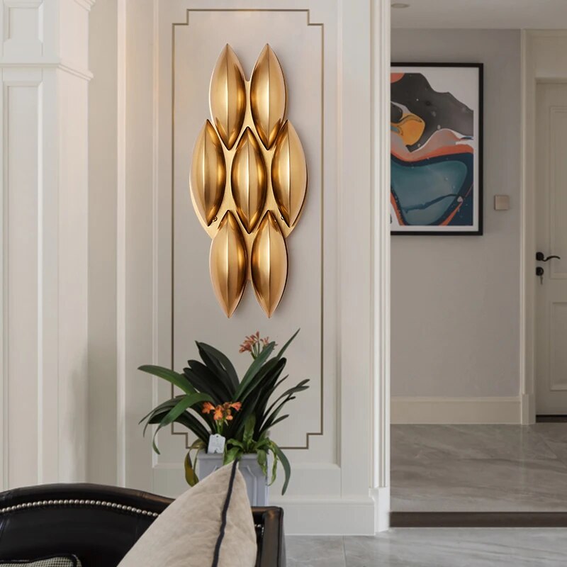 Applique murale luxe dorée postmoderne - vue 3 sur 6