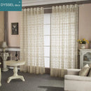 Rideau brodé motif floral style moderne décoratif salon