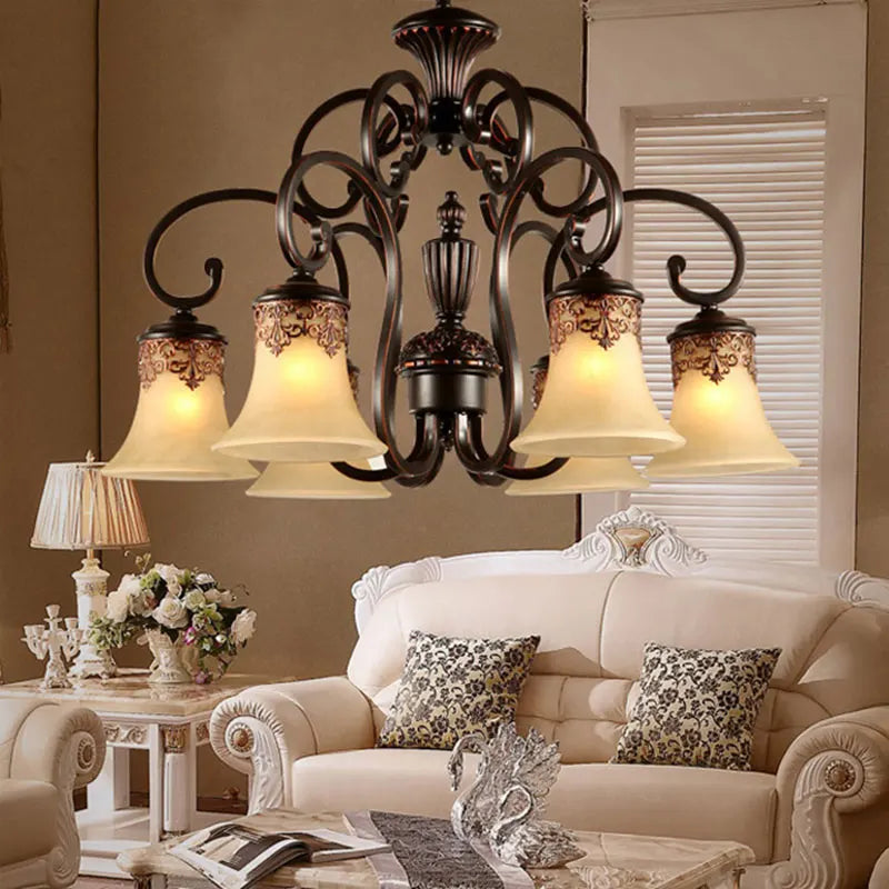 lustre luxueux 6 bras style européen pour décoration élégante - vue 5 sur 16