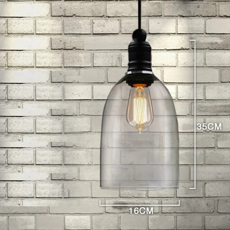 suspension Edison Vintage abat-jour en verre dans rétro Style Loft industriel suspension éclairage Lampara Colgante De Techo
