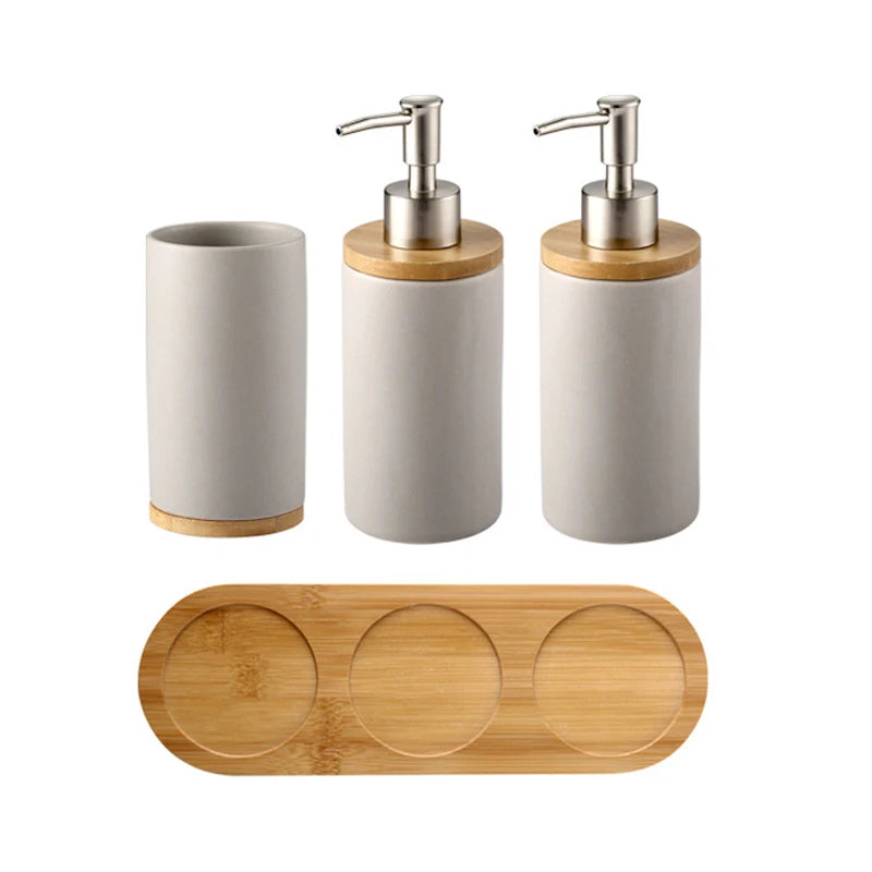ensemble d'accessoires de salle de bain en céramique trois pièces design - vue 14 sur 21