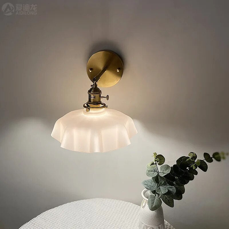 applique murale led nordique verre wandlamp 2021 - vue 5 sur 14