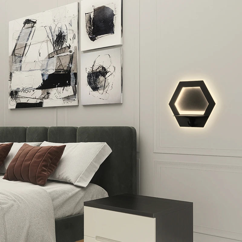 applique murale led moderne économie d'énergie étagère nordique - vue 7 sur 18