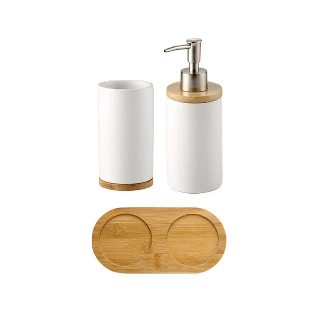 ensemble d'accessoires de salle de bain en céramique trois pièces design - vue 12 sur 21