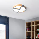 plafonnier led nordique élégant en bois surface monté