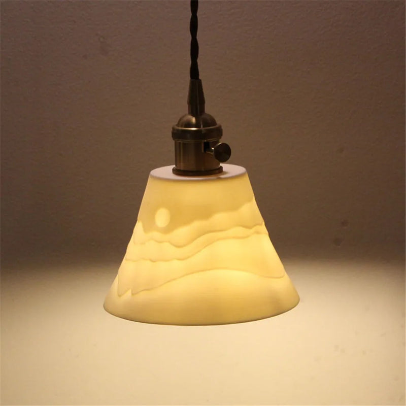 plafonnier moderne rustique céramique abat-jour suspension design loft