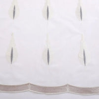 Voilage tulle brodé fleurs style moderne salon