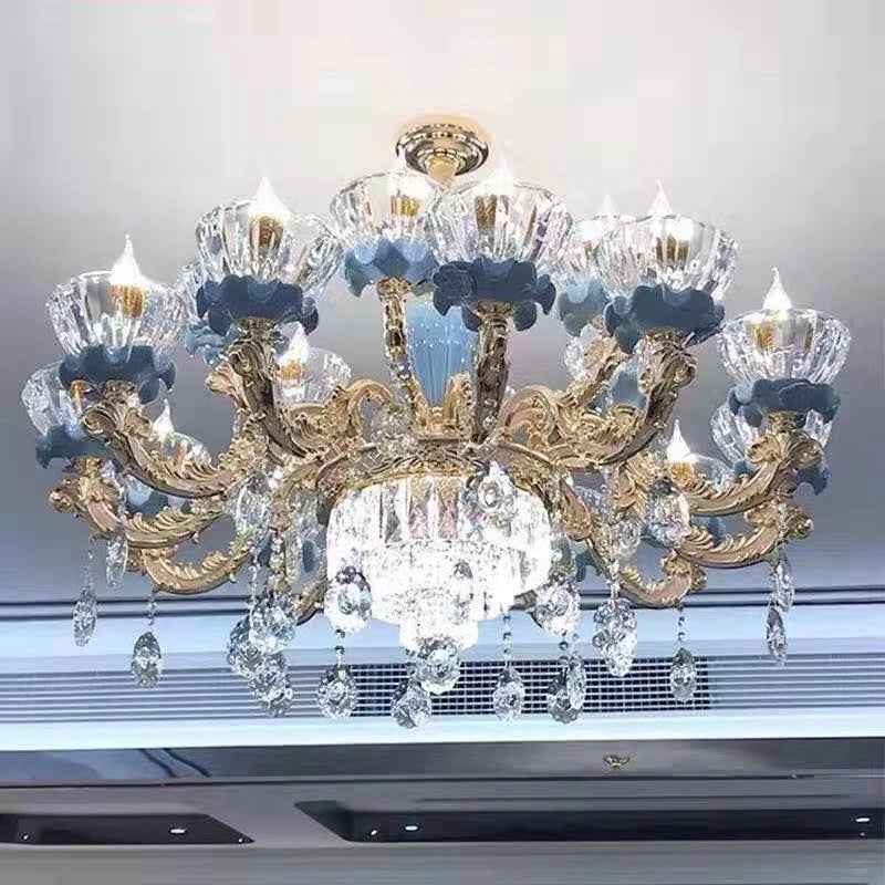 lustre moderne en cristal pour un éclairage élégant et raffiné - vue 6 sur 8