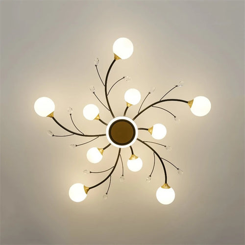 plafonnier en verre cristal moderne vintage créatif pour éclairage décoratif