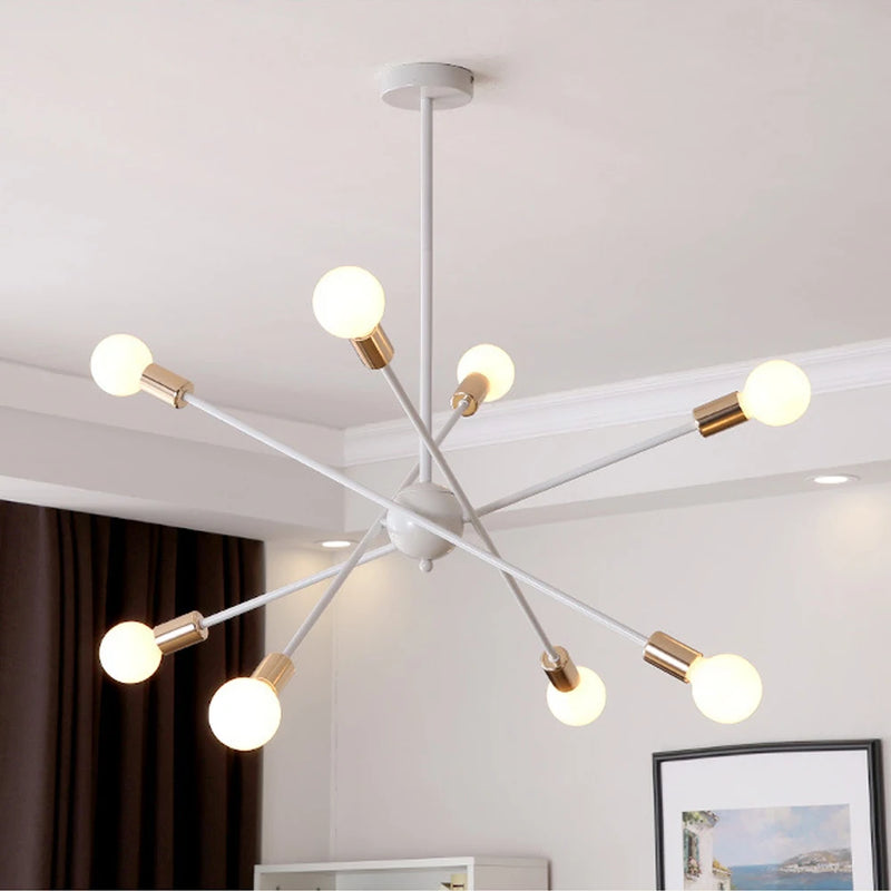 lustre moderne à leds style industriel spoutnik créatif éclairage maison