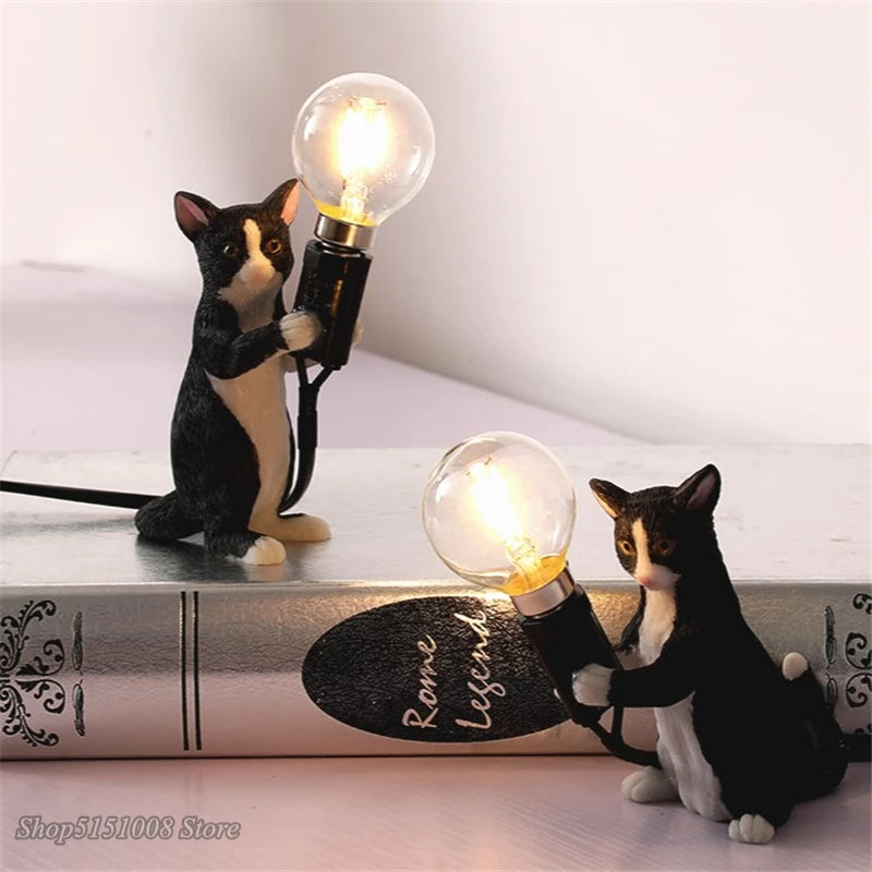 Lampe de bureau décorative pour animaux en résine