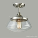 lustre rétro-industriel en cristal clair lumière intérieure