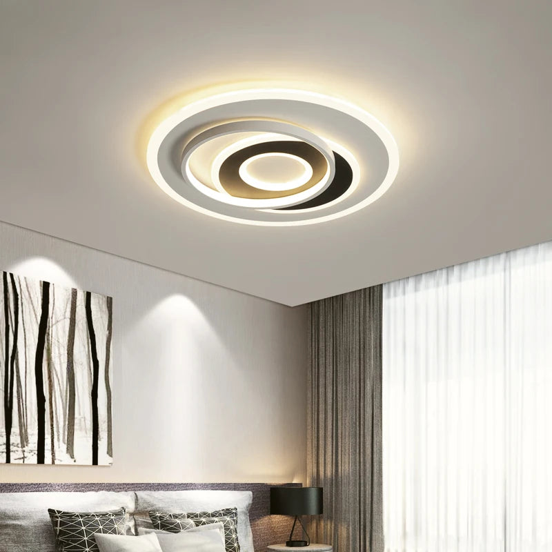 plafonnier post-moderne art déco avec télécommande tendance coréenne - vue 6 sur 11