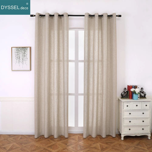 Rideau effet lin rayures style américain salon chambre