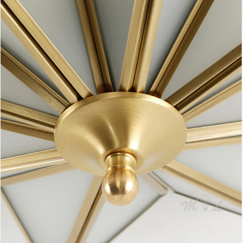 plafonnier nordique en cuivre design luxueux pour intérieur - vue 5 sur 7