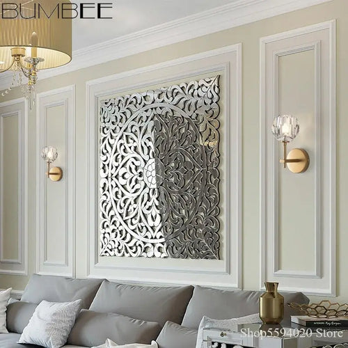 applique murale en cristal postmoderne pour décoration intérieure élégante