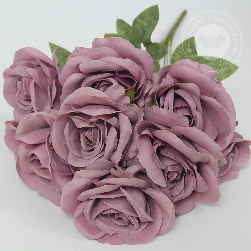 bouquet de roses vintage en soie pour décoration festive