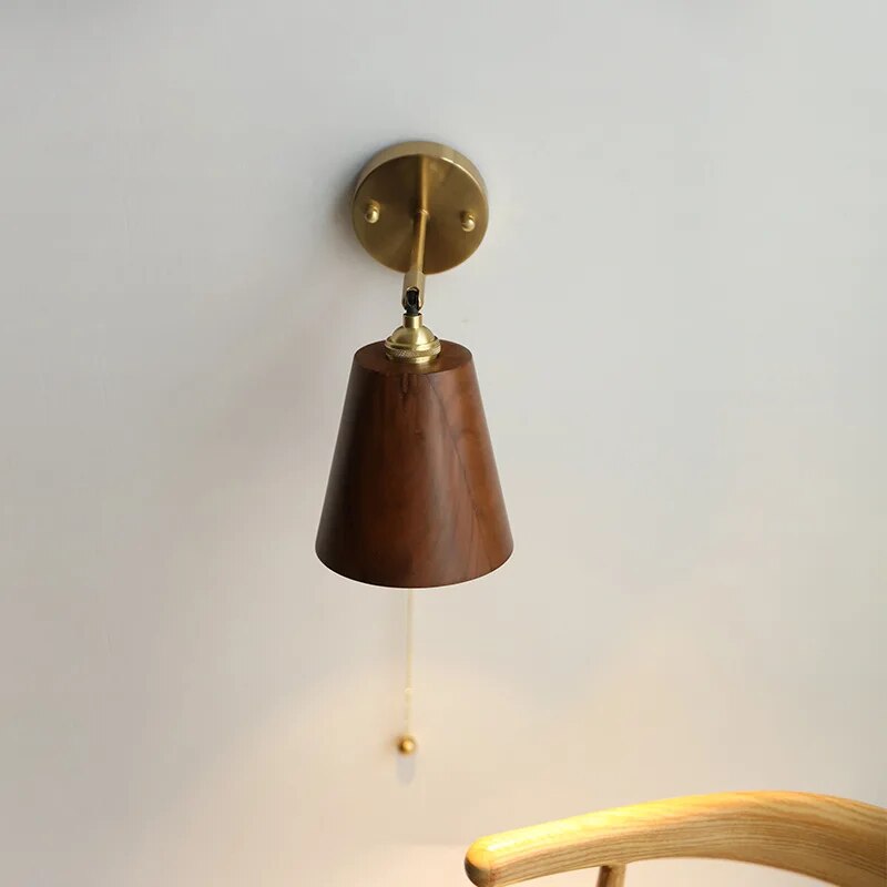 Applique murale en bois avec chaîne à tirer - vue 8 sur 18