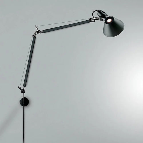 applique murale led moderne à bras long pliable et réglable pour lecture