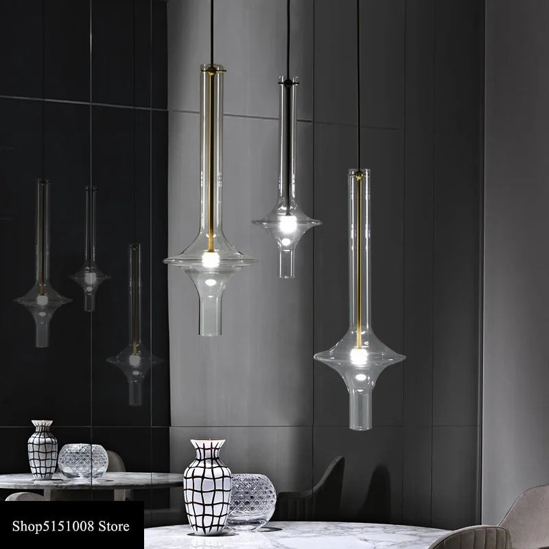 Suspension post-modernes en verre de luxe nordique - vue 3 sur 12