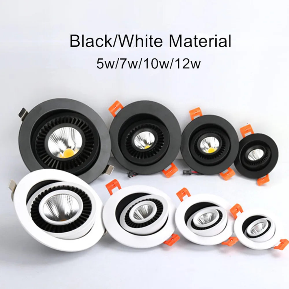 spot led encastrable rotatif avec intensité lumineuse réglable - vue 4 sur 5