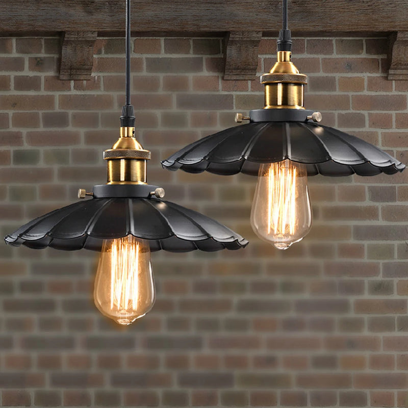 lustre vintage loft suspension lampe industrielle rétro salon